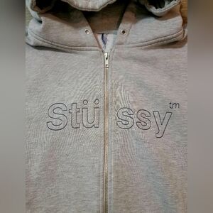 Stussy RARE Outline Full Zip Hoodie Vintage